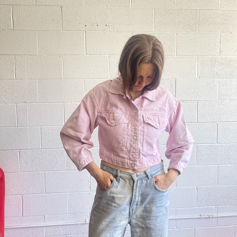 Crop pink jacket
